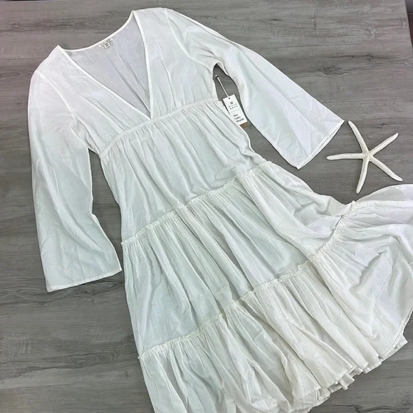 🔆BILLABONG🔆 WANDER LUST WHITE MAXI DRESS - Picture 3 of 15